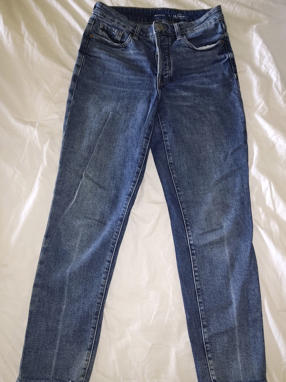 Classic Women's Blue Denim Jeans - Slim Straight